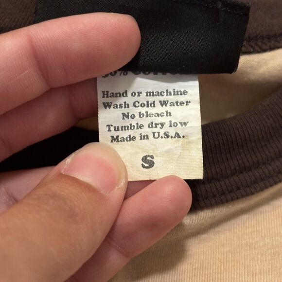 CBGB & OMFUG T-Shirt Mens S Vintage 90s Ringer Tee Gray Black Trim Made in USA - Picture 4 of 7